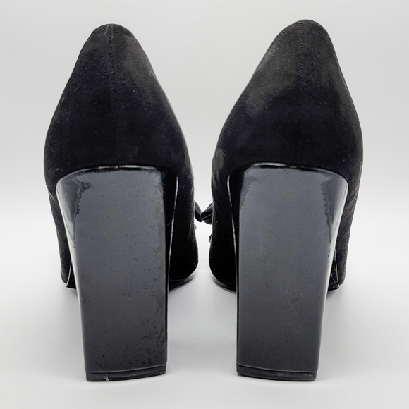 CATO Black Suede Chunky Heels - Picture 6 of 10